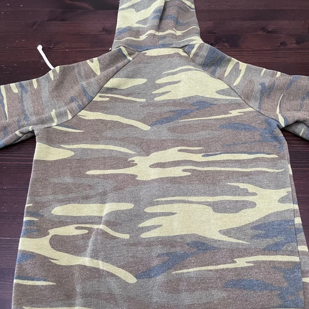 Alternative Olive and Brown Camo Zip Hoodie